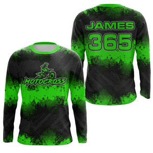 Racing Motocross Jersey Green Upf30+ Dirt Bike Off-Road Youth Kid Men Motorcycle Shirt XM251