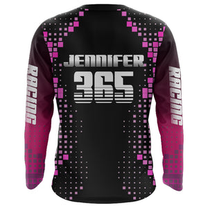 Women Motocross Jersey Pink UPF30+ Youth Dirt Bike Racing Girl Off-Road Shirt Motorcycle Jersey XM196