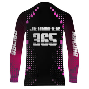 Women Motocross Jersey Pink UPF30+ Youth Dirt Bike Racing Girl Off-Road Shirt Motorcycle Jersey XM196