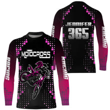 Load image into Gallery viewer, Women Motocross Jersey Pink UPF30+ Youth Dirt Bike Racing Girl Off-Road Shirt Motorcycle Jersey XM196