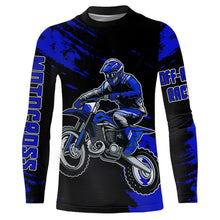 Load image into Gallery viewer, Motocross Jersey Youth Men Kid UPF30+ Blue Racing Dirt Bike Riding Jersey Motorcycle XM225