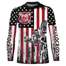 Load image into Gallery viewer, American Flag Motocross Racing Jersey Kid Women Men UPF30+ Dirt Bike Off-Road Shirt Patriotic XM96