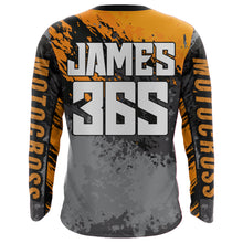 Load image into Gallery viewer, Motocross Racing Jersey Orange Upf30+ Dirt Bike Shirt Men Women Kid MX Off-Road Jersey XM154