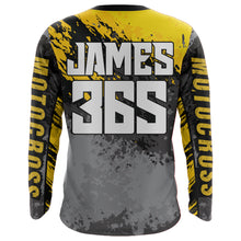 Load image into Gallery viewer, Motocross Racing Jersey Yellow Upf30+ Dirt Bike Shirt Men Women Kid MX Off-Road Jersey XM154