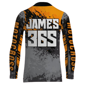 Motocross Racing Jersey Orange Upf30+ Dirt Bike Shirt Men Women Kid MX Off-Road Jersey XM154