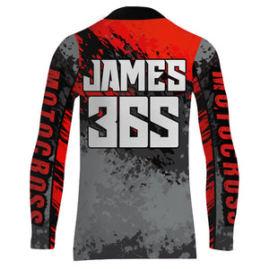 Motocross Racing Jersey Red Upf30+ Dirt Bike Shirt Men Women Kid MX Off-Road Jersey XM154