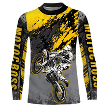 Load image into Gallery viewer, Motocross Racing Jersey Yellow Upf30+ Dirt Bike Shirt Men Women Kid MX Off-Road Jersey XM154