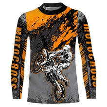 Load image into Gallery viewer, Motocross Racing Jersey Orange Upf30+ Dirt Bike Shirt Men Women Kid MX Off-Road Jersey XM154