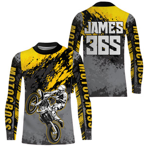 Motocross Racing Jersey Yellow Upf30+ Dirt Bike Shirt Men Women Kid MX Off-Road Jersey XM154