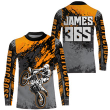 Load image into Gallery viewer, Motocross Racing Jersey Orange Upf30+ Dirt Bike Shirt Men Women Kid MX Off-Road Jersey XM154