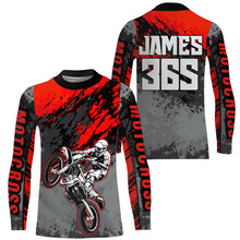 Load image into Gallery viewer, Motocross Racing Jersey Red Upf30+ Dirt Bike Shirt Men Women Kid MX Off-Road Jersey XM154