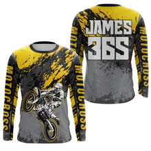 Load image into Gallery viewer, Motocross Racing Jersey Yellow Upf30+ Dirt Bike Shirt Men Women Kid MX Off-Road Jersey XM154