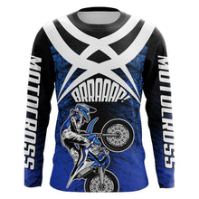 Load image into Gallery viewer, Blue Motocross Racing Jersey Youth Dirt Bike Shirt UPF30+ Motorcycle Racing Jersey XM198