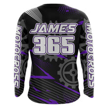 Load image into Gallery viewer, Purple Motocross Racing Jersey Upf30+ Dirt Bike Shirt Kids Women Men Off-road Jersey XM199