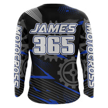 Load image into Gallery viewer, Blue Motocross Racing Jersey Upf30+ Dirt Bike Shirt Kids Women Men Off-road Jersey XM199