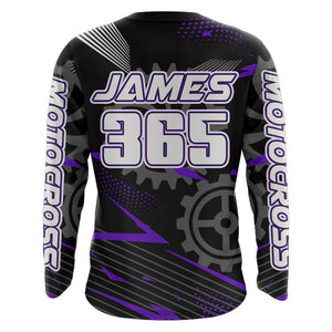 Purple Motocross Racing Jersey Upf30+ Dirt Bike Shirt Kids Women Men Off-road Jersey XM199