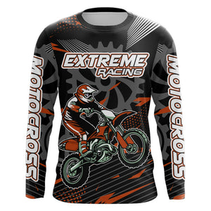 Orange Motocross Racing Jersey Upf30+ Dirt Bike Shirt Kids Women Men Off-road Jersey XM199