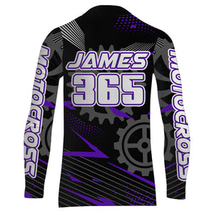 Purple Motocross Racing Jersey Upf30+ Dirt Bike Shirt Kids Women Men Off-road Jersey XM199