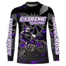 Load image into Gallery viewer, Purple Motocross Racing Jersey Upf30+ Dirt Bike Shirt Kids Women Men Off-road Jersey XM199