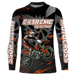 Orange Motocross Racing Jersey Upf30+ Dirt Bike Shirt Kids Women Men Off-road Jersey XM199