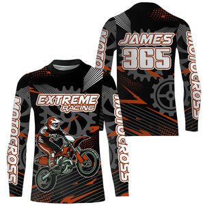 Orange Motocross Racing Jersey Upf30+ Dirt Bike Shirt Kids Women Men Off-road Jersey XM199