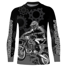 Load image into Gallery viewer, Motocross Racing Jersey Men Kid UPF30+ Grey Dirt Bike Riding Jersey MX Off-Road Shirt XM227