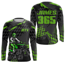 Load image into Gallery viewer, ATV Racing Jersey Green Youth Men ATV Quad Bike Shirt Upf30+ ATV Racing Jersey Off-road MX52