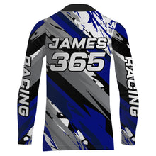 Load image into Gallery viewer, Motocross Racing Jersey Blue Upf30+ Dirt Bike Shirt Youth Men Kid Motorcycle Racing Jersey XM234