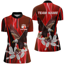 Load image into Gallery viewer, Custom Red Eagle Bowling Shirt for Men Women Team Bowling Polo Shirts &amp; 1/4 Zip MBL95