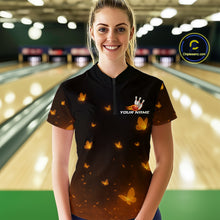 Load image into Gallery viewer, Lightning Butterflies Bowling Shirts for Women Men Team Bowling Polo &amp; Quarter Zip MBL147