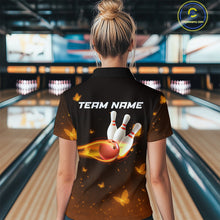 Load image into Gallery viewer, Lightning Butterflies Bowling Shirts for Women Men Team Bowling Polo &amp; Quarter Zip MBL147