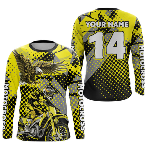 Yellow Eagle Motocross Jersey Dirt Bike Jersey Men Kid Women Motorcycle Riding Shirt XM363