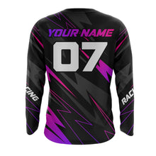 Load image into Gallery viewer, Custom Motocross Jersey Purple Youth Men UPF30+ Dirt Bike Shirt Off-Road Extreme Racing Motorcycle Shirt XM29