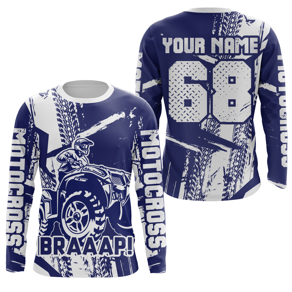 Custom ATV Racing Jersey Youth UPF30+ Quad Bike Shirt Men Kid Off-Road ATV Racing Jersey MX18