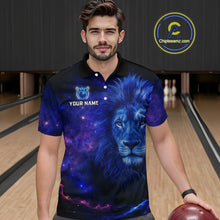 Load image into Gallery viewer, Lion Bowling Shirts for Men Women Team Custom Bowling Polo and Quarter Zip MBL128
