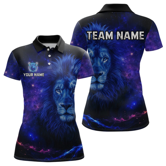 Lion Bowling Shirts for Men Women Team Custom Bowling Polo and Quarter Zip MBL128