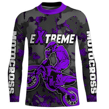 Load image into Gallery viewer, Motocross Jersey Purple Upf30+ Dirt Bike MX Racing Kid Men Women Motorcycle Shirt XM112