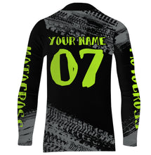 Load image into Gallery viewer, Motocross Jersey Kid Men Dirt Bike Racing Shirt Upf30+ Off-road Motorcycle Jersey Lime Green XM202