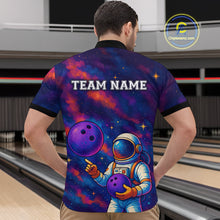 Load image into Gallery viewer, Astronaut Bowling Shirts for Women Men Team Custom Galaxy Bowling Polo and 1/4 Zip MBL172