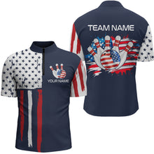 Load image into Gallery viewer, Custom American Bowling Shirt Bowling Jersey for Men Women Team Polo&amp;1/4 Zip MBL59