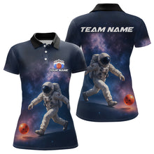 Load image into Gallery viewer, Custom Astronaut Bowling Shirts for Men Women Team Bowling Polo &amp; Quarter Zip Shirts MBL151