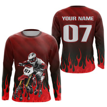 Load image into Gallery viewer, Flaming Motocross Jersey Custom Dirt Bike Jersey for Men Kid Women Motorcycle Shirt XM372