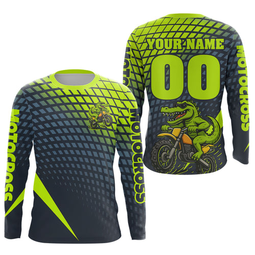 Aligator Motocross Racing Jersey Custom Dirt Bike Shirt Kid Women Men Off road Shirts XM377