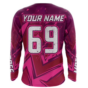 Pink Motocross Racing Jersey Women Kid Men UV Protective Youth Adult Dirt Bike Shirt XM270