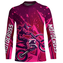 Load image into Gallery viewer, Pink Motocross Racing Jersey Women Kid Men UV Protective Youth Adult Dirt Bike Shirt XM270