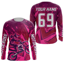 Load image into Gallery viewer, Pink Motocross Racing Jersey Women Kid Men UV Protective Youth Adult Dirt Bike Shirt XM270