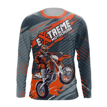 Load image into Gallery viewer, Orange Dirt Bike Jersey Youth Men Women UPF30+ Motocross Racing Shirt MX Extreme Off-road XM44