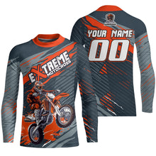 Load image into Gallery viewer, Orange Dirt Bike Jersey Youth Men Women UPF30+ Motocross Racing Shirt MX Extreme Off-road XM44