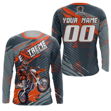 Load image into Gallery viewer, Orange Dirt Bike Jersey Youth Men Women UPF30+ Motocross Racing Shirt MX Extreme Off-road XM44