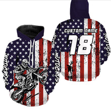Load image into Gallery viewer, Patriotic Motocross Racing Hoodie Jersey for Men Women Dirt Bike Motorcycle Hoodie MH31